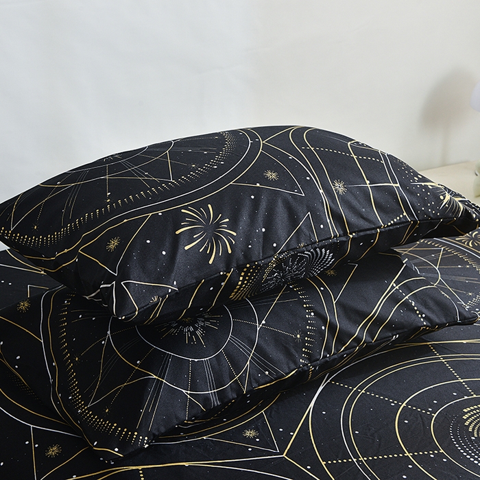 91家纺网 家纺一手货源 找家纺 柏钧家纺 2026豹纹田园风外贸跨境电商热销款印花套件系列--单品被套被套单件 行星