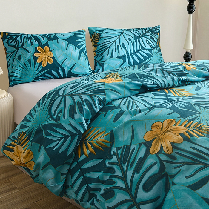 91家纺网 家纺一手货源 找家纺 柏钧家纺 2026豹纹田园风外贸跨境电商热销款印花套件系列--单品被套被套单件 米夏