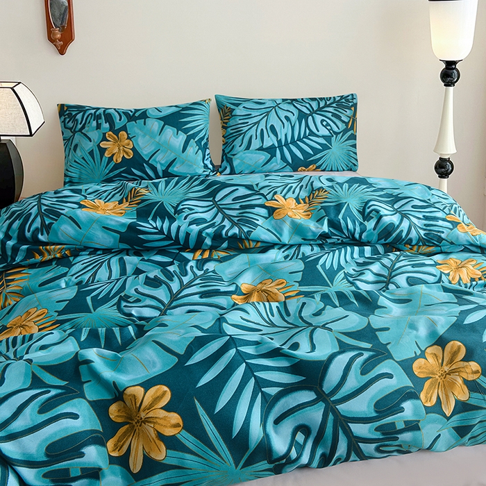 91家纺网 家纺一手货源 找家纺 柏钧家纺 2026豹纹田园风外贸跨境电商热销款印花套件系列--单品被套被套单件 米夏