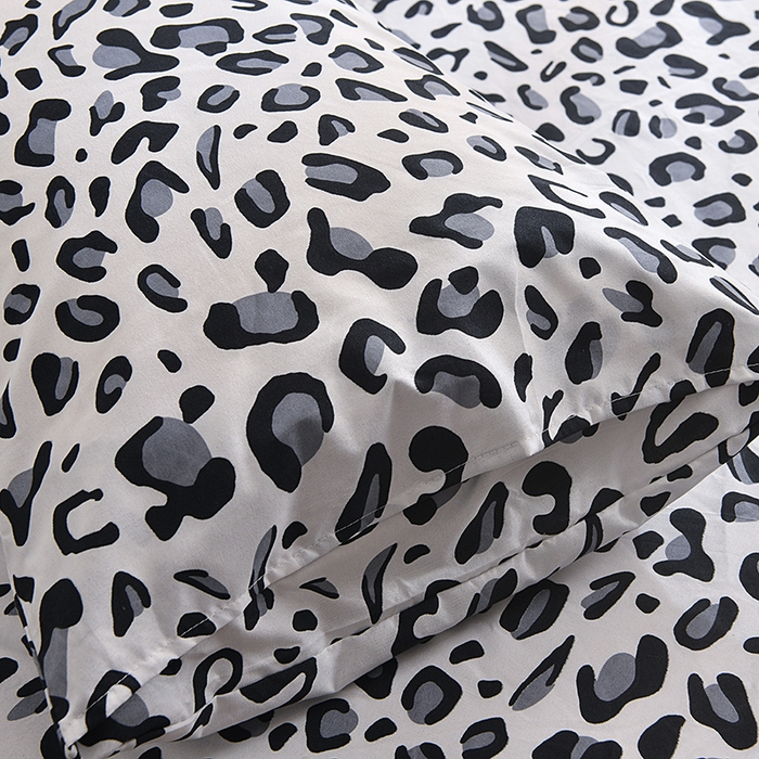 91家纺网 家纺一手货源 找家纺 柏钧家纺 2026豹纹田园风外贸跨境电商热销款印花套件系列--单品被套被套单件 灰豹