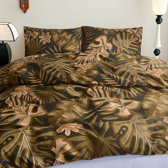 91家纺网 家纺一手货源 找家纺 柏钧家纺 2026豹纹田园风外贸跨境电商热销款印花套件系列--单品被套被套单件 奇幻森林