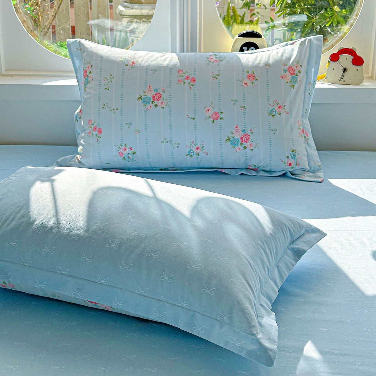 91家纺网 家纺一手货源 找家纺 恩泽家纺 2026新款13372ins全棉印花四件套单品系列-单枕套 优朵蔓