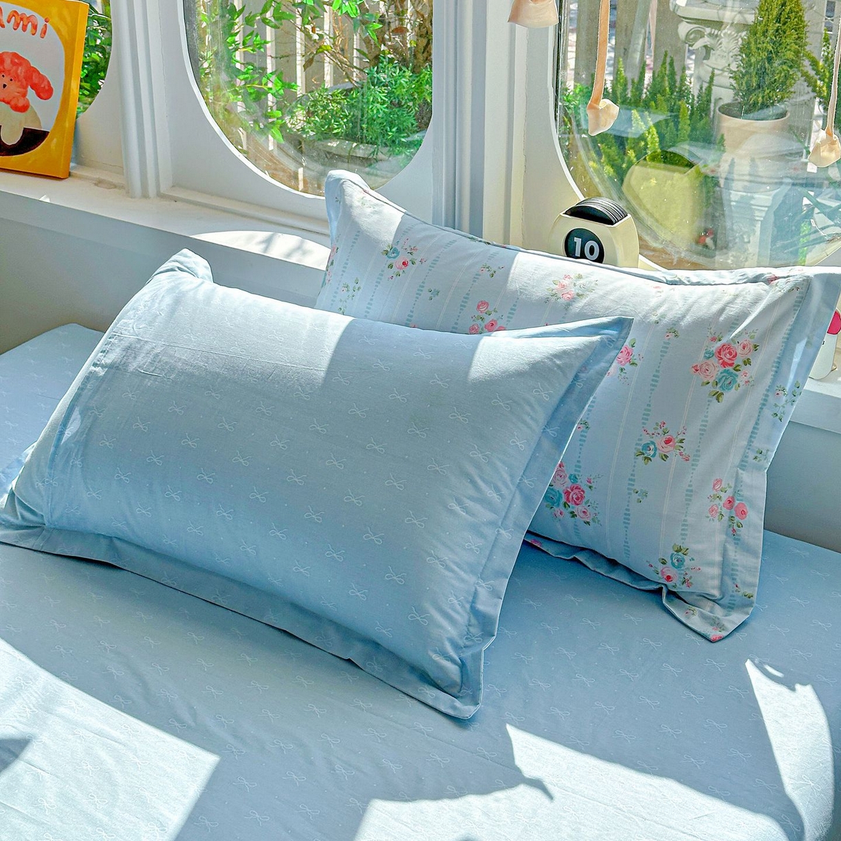 91家纺网 家纺一手货源 找家纺 恩泽家纺 2026新款13372ins全棉印花四件套单品系列-单枕套 优朵蔓