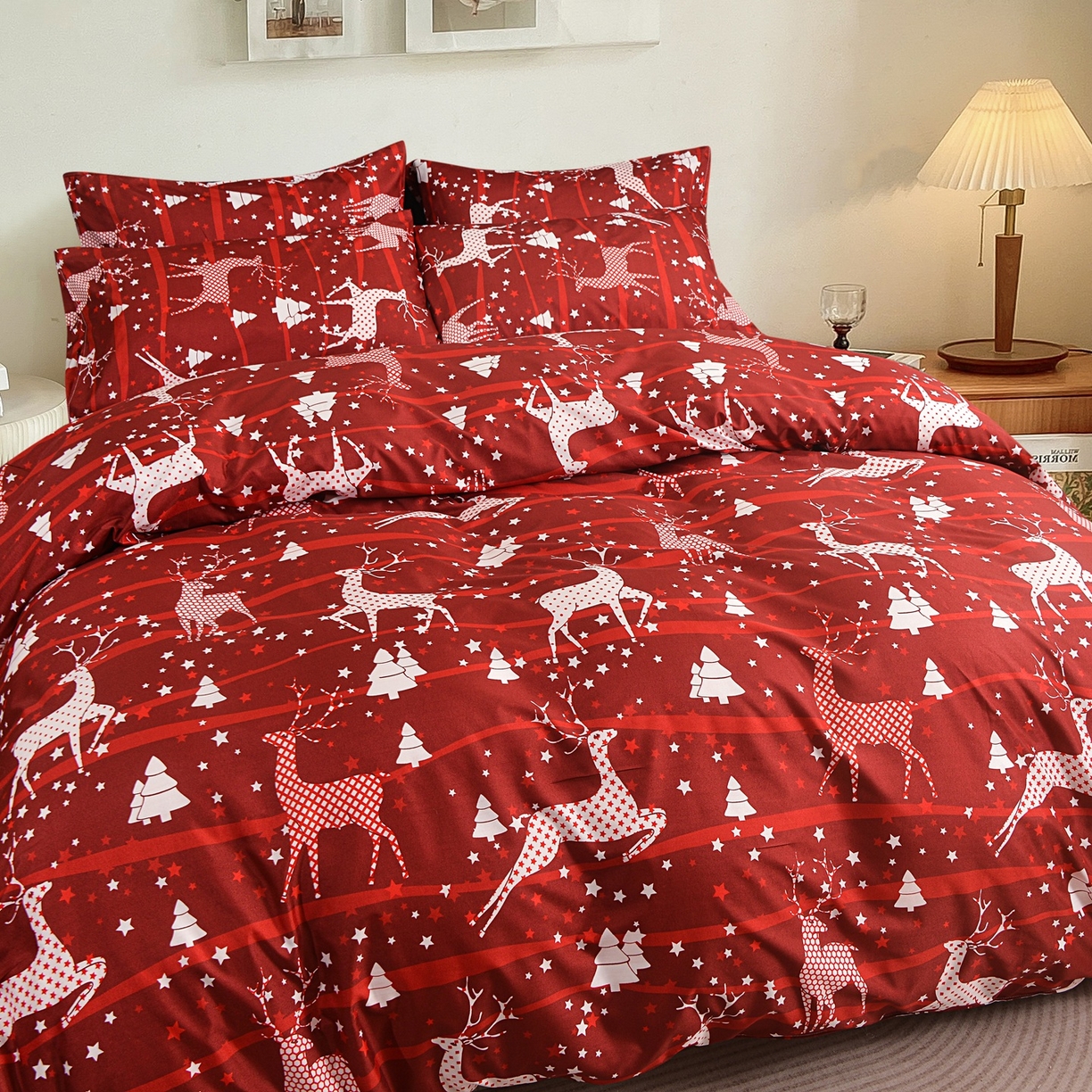 91家纺网 家纺一手货源 找家纺 （总）柏钧家纺 2026圣诞新款专供外贸跨境电商热销款印花套件系列--单品被套被套单件