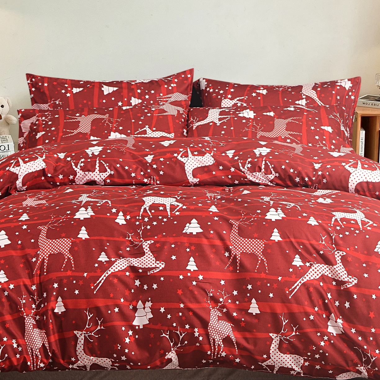 91家纺网 家纺一手货源 找家纺 （总）柏钧家纺 2026圣诞新款专供外贸跨境电商热销款印花套件系列--单品被套被套单件