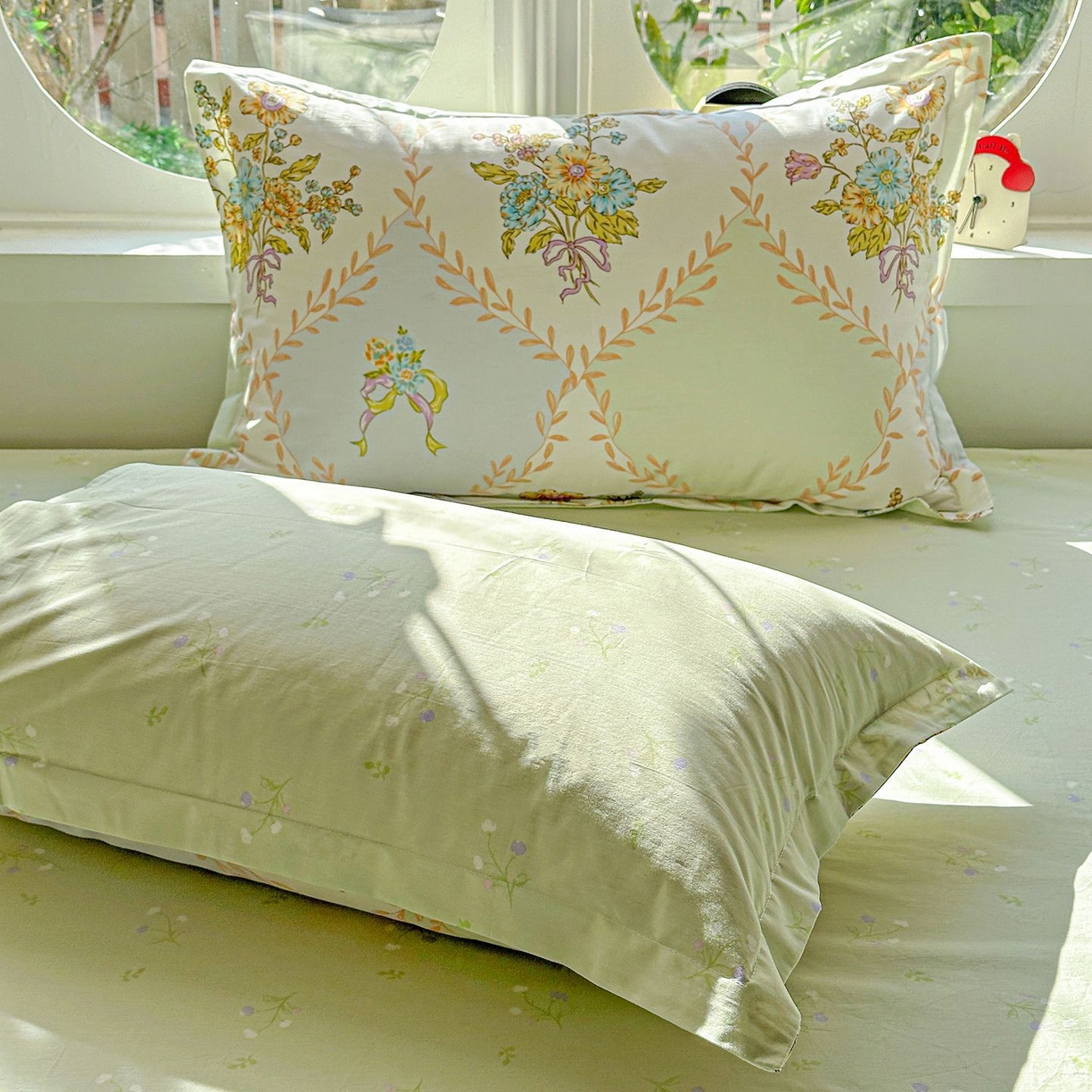 91家纺网 家纺一手货源 找家纺 恩泽家纺 2026新款13372ins全棉印花四件套单品系列-单枕套 芷妍