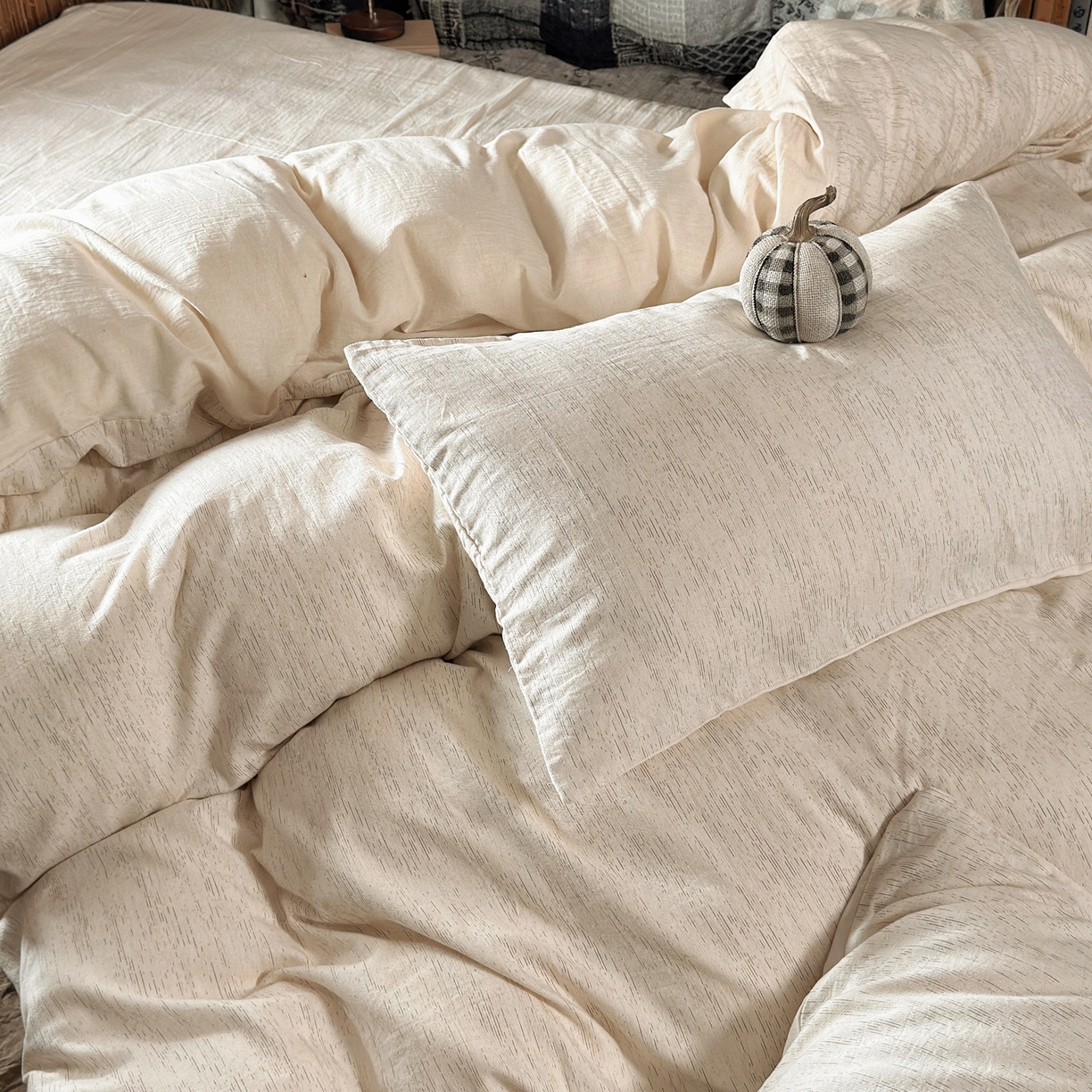 91家纺网 家纺一手货源 找家纺 （总）澳萝拉 2026新款色织提花棉麻四件套