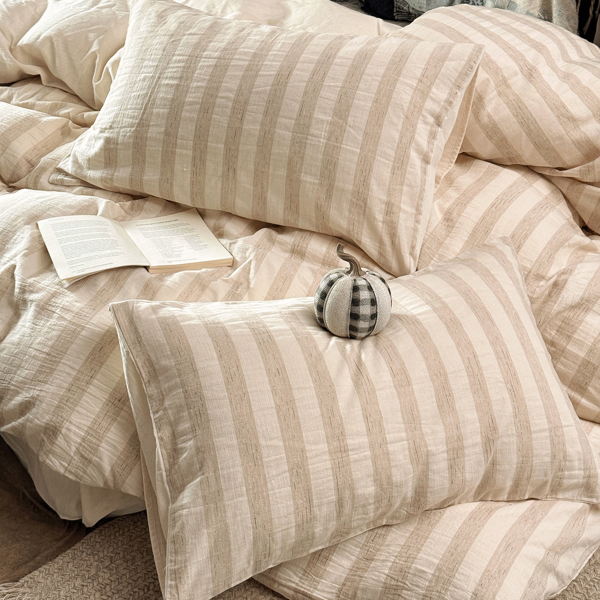 91家纺网 家纺一手货源 找家纺 澳萝拉 2026新款色织提花棉麻四件套 秘境