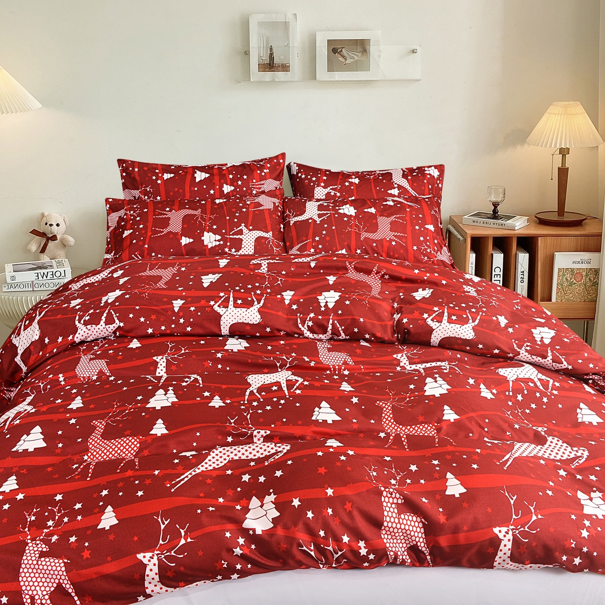 91家纺网 家纺一手货源 找家纺 （总）柏钧家纺 2026圣诞新款专供外贸跨境电商热销款印花套件系列--单品被套被套单件