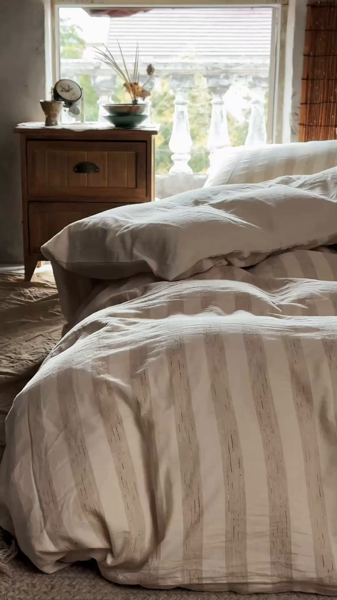 91家纺网 家纺一手货源 找家纺 澳萝拉 2026新款色织提花棉麻四件套 秘境