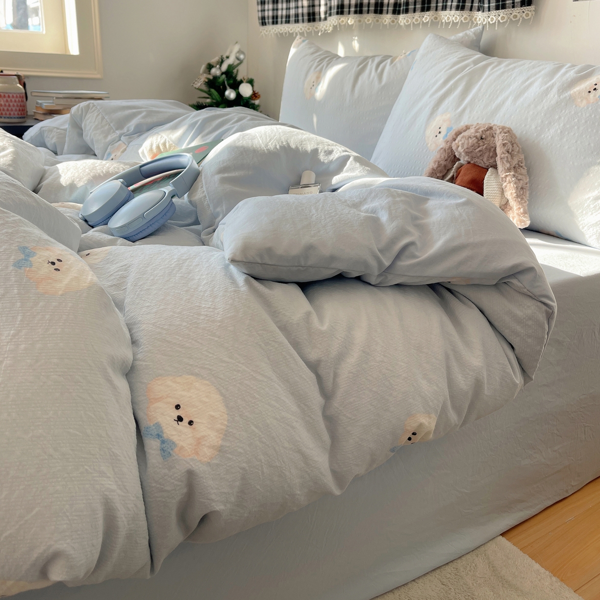 91家纺网 家纺一手货源 找家纺 （总）沐芷 2026 高克重110g泡芙棉四件套A类床上用品被套宿舍床单三件套【提供买家秀】