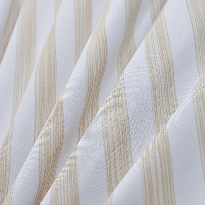 91家纺网 家纺一手货源 找家纺 柏钧家纺 2025新款跨境外贸日式无印风单层条纹单品床笠 白