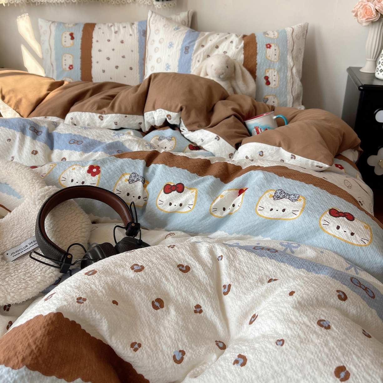 91家纺网 家纺一手货源 找家纺 （总）沐芷 2026 高克重110g泡芙棉四件套A类床上用品被套宿舍床单三件套【提供买家秀】