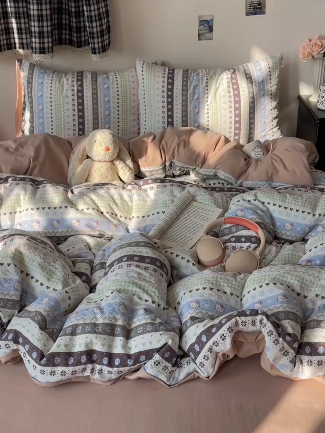 91家纺网 家纺一手货源 找家纺 沐芷 2026 高克重110g泡芙棉四件套A类床上用品被套宿舍床单三件套【提供买家秀】 猫咪集合