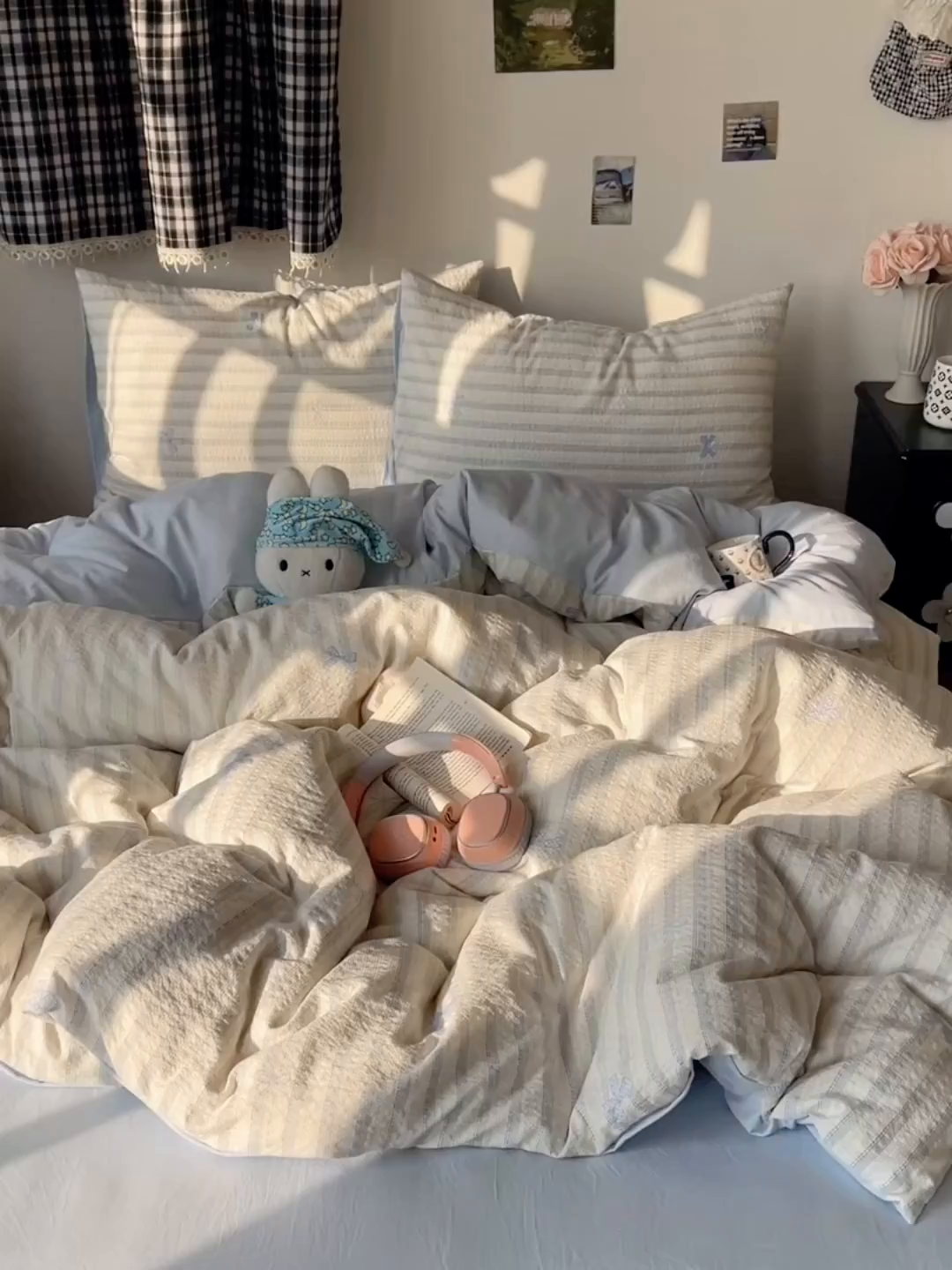 91家纺网 家纺一手货源 找家纺 沐芷 2026 高克重110g泡芙棉四件套A类床上用品被套宿舍床单三件套【提供买家秀】 奶油结兰