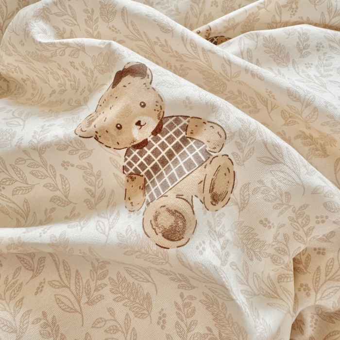 91家纺网 家纺一手货源 找家纺 简冠家纺 2026新款12868印花全棉四件套纯棉四件套 布朗熊