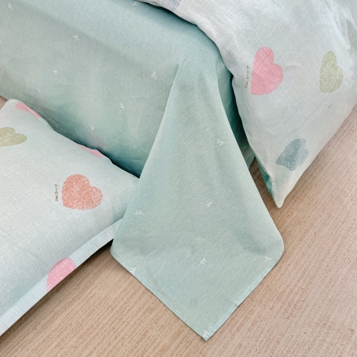 91家纺网 家纺一手货源 找家纺 简冠家纺 2026新款12868印花全棉四件套纯棉四件套 初心-绿