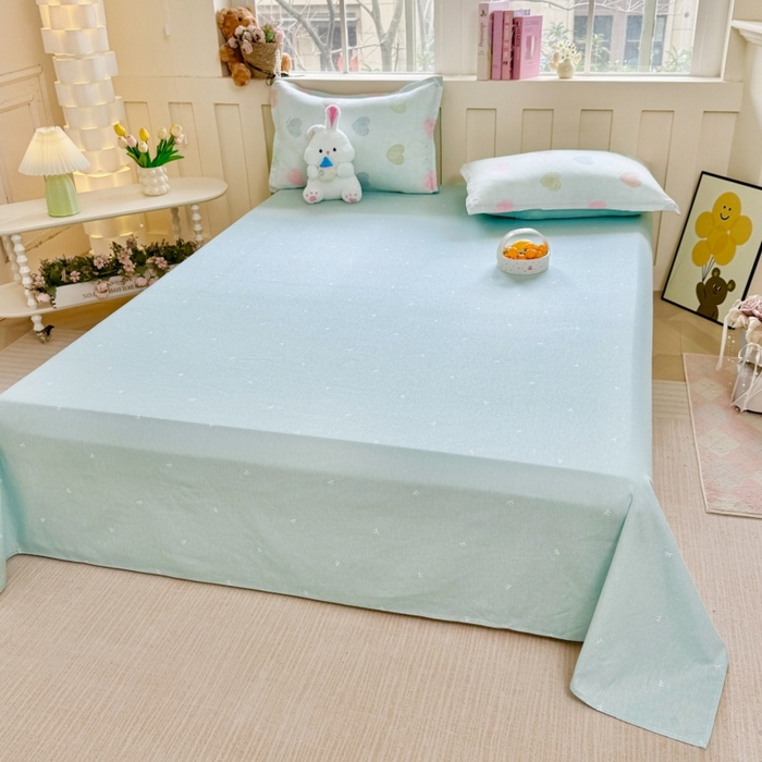 91家纺网 家纺一手货源 找家纺 简冠家纺 2026新款12868印花全棉四件套纯棉四件套 初心-绿