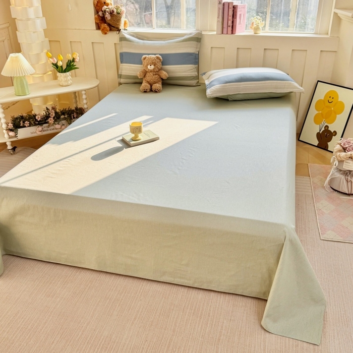 91家纺网 家纺一手货源 找家纺 简冠家纺 2026新款12868印花全棉四件套纯棉四件套 生活日记-蓝