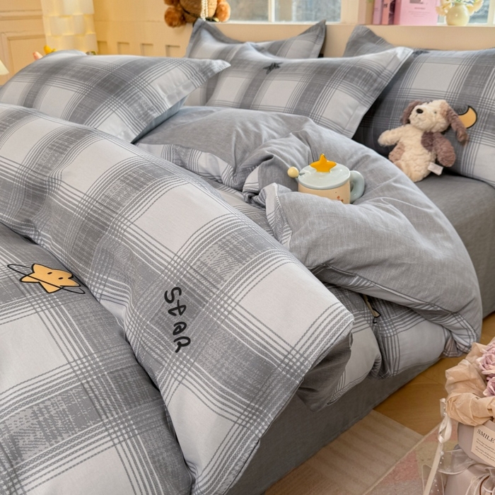 简冠家纺 2026新款12868印花全棉四件套纯棉四件套 星空印记