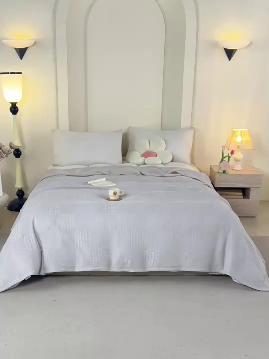 91家纺网 家纺一手货源 找家纺 （总）悦然毛巾被 2026新款华夫格全棉纱布毛巾被夏凉被空调被