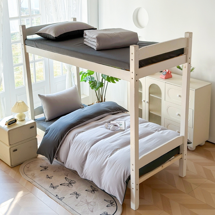 91家纺网 家纺一手货源 找家纺 （总）简冠 开学季2025植物羊绒学生宿舍上下铺学生三件套学生床垫被子被芯大礼包