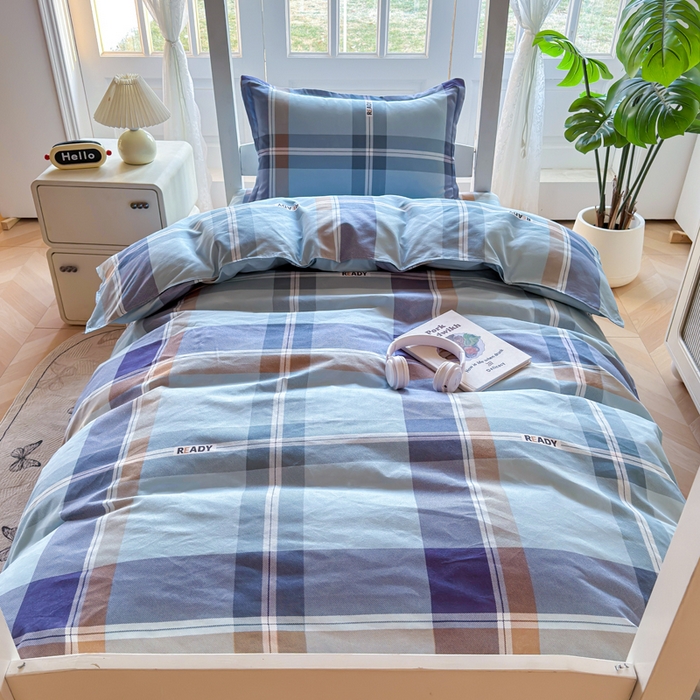 91家纺网 家纺一手货源 找家纺 简冠 开学季2025植物羊绒学生宿舍上下铺学生三件套学生床垫被子被芯大礼包彩韵