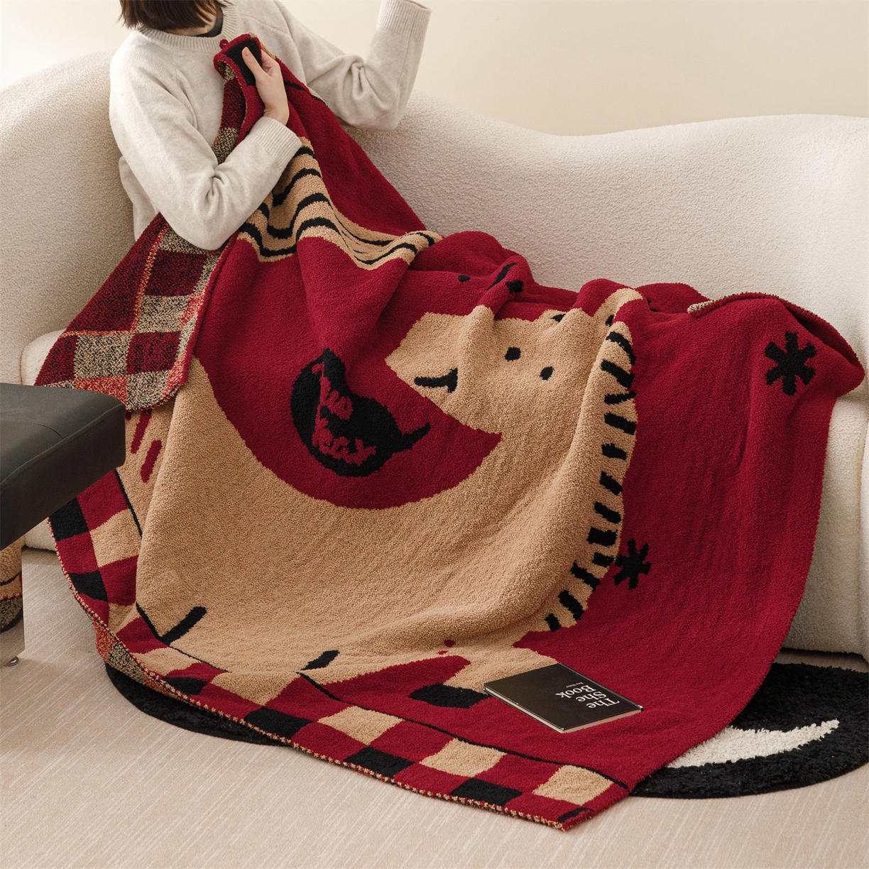 91家纺网 家纺一手货源 找家纺 瑞米家居 2026新款多功能半边绒盖毯毛毯毯子 rich horse驼