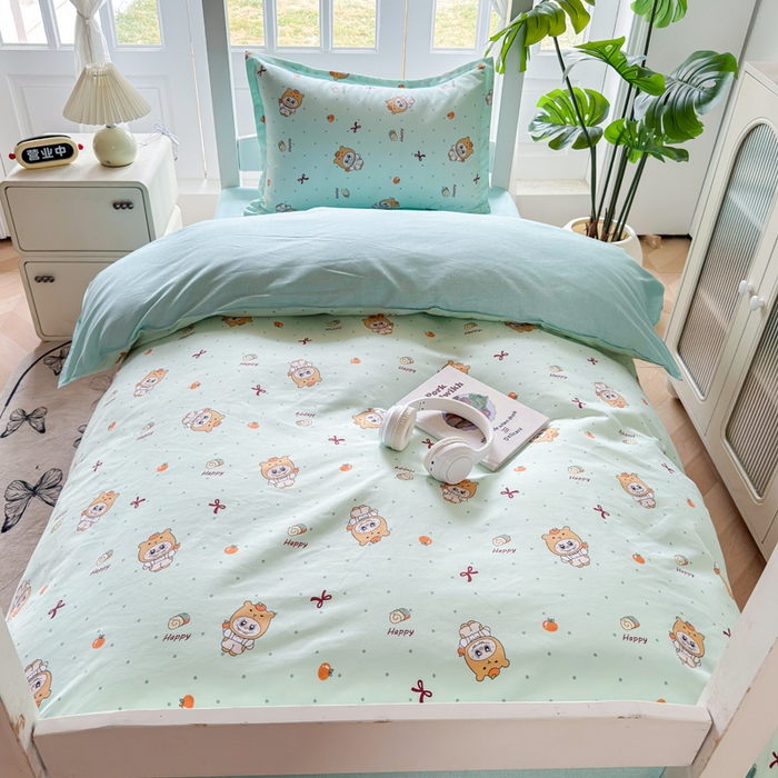 91家纺网 家纺一手货源 找家纺 简冠 开学季2025植物羊绒学生宿舍上下铺学生三件套学生床垫被子被芯大礼包调皮萌宠