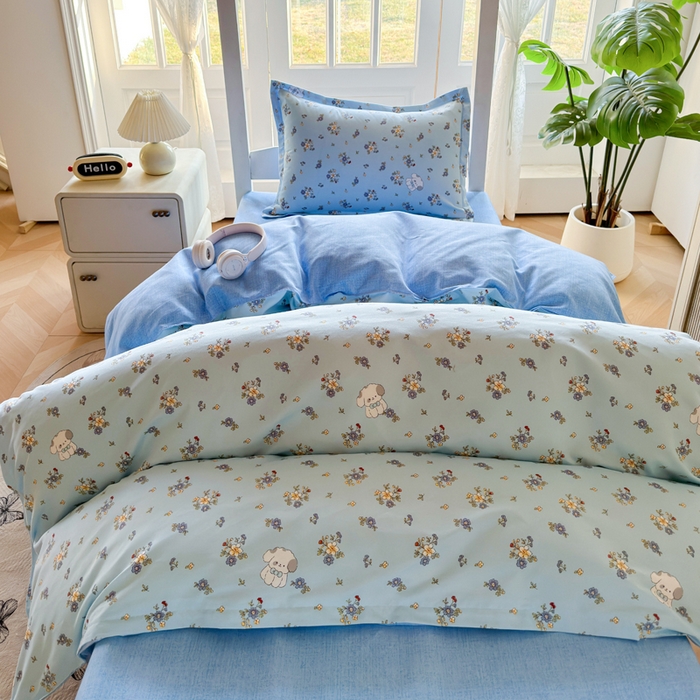 91家纺网 家纺一手货源 找家纺 简冠 开学季2025植物羊绒学生宿舍上下铺学生三件套学生床垫被子被芯大礼包嘟都宝贝