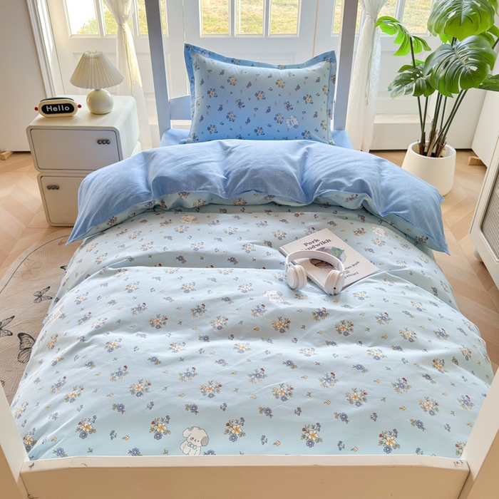 91家纺网 家纺一手货源 找家纺 简冠 开学季2025植物羊绒学生宿舍上下铺学生三件套学生床垫被子被芯大礼包嘟都宝贝