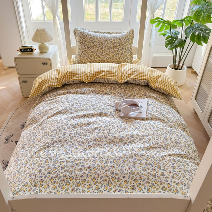 91家纺网 家纺一手货源 找家纺 简冠 开学季2025植物羊绒学生宿舍上下铺学生三件套学生床垫被子被芯大礼包花野仙踪