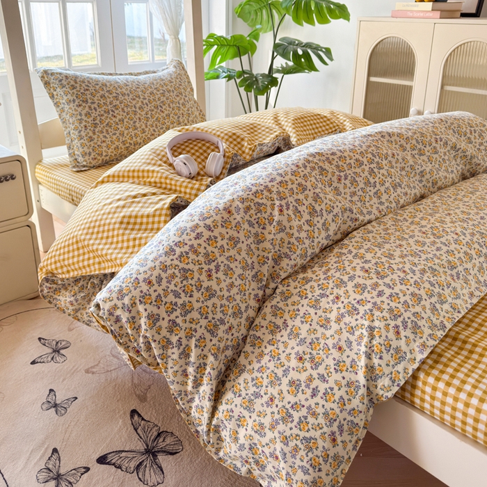 91家纺网 家纺一手货源 找家纺 简冠 开学季2025植物羊绒学生宿舍上下铺学生三件套学生床垫被子被芯大礼包花野仙踪