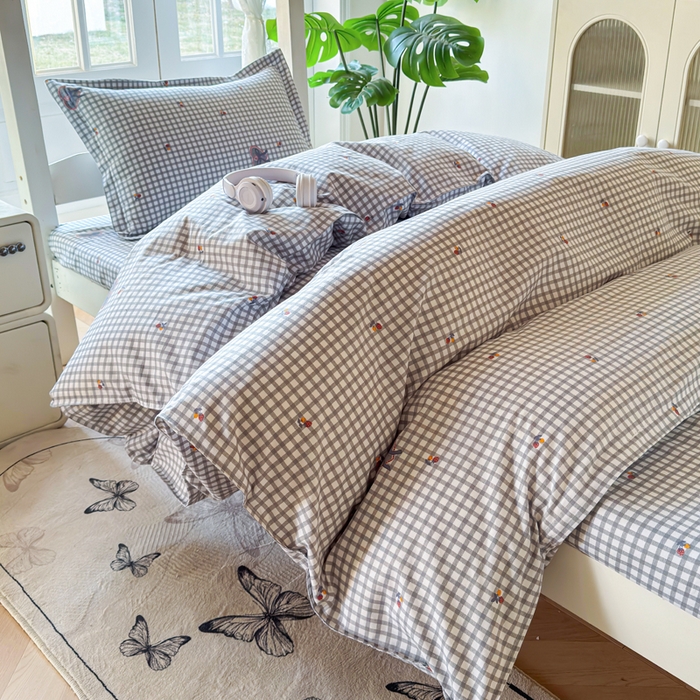 91家纺网 家纺一手货源 找家纺 简冠 开学季2025植物羊绒学生宿舍上下铺学生三件套学生床垫被子被芯大礼包假日礼物