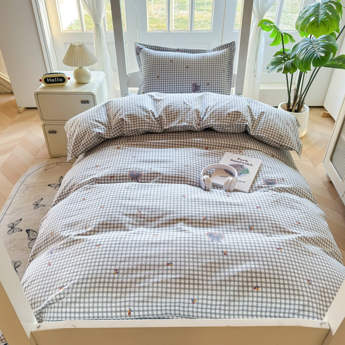 91家纺网 家纺一手货源 找家纺 简冠 开学季2025植物羊绒学生宿舍上下铺学生三件套学生床垫被子被芯大礼包假日礼物