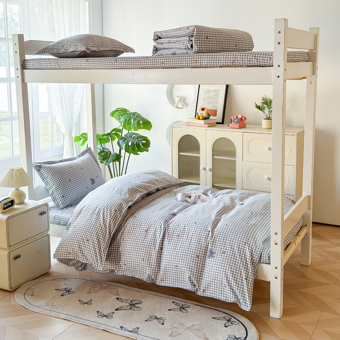 91家纺网 家纺一手货源 找家纺 简冠 开学季2025植物羊绒学生宿舍上下铺学生三件套学生床垫被子被芯大礼包假日礼物