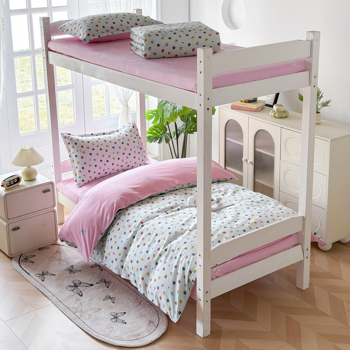 91家纺网 家纺一手货源 找家纺 （总）简冠 开学季2025植物羊绒学生宿舍上下铺学生三件套学生床垫被子被芯大礼包