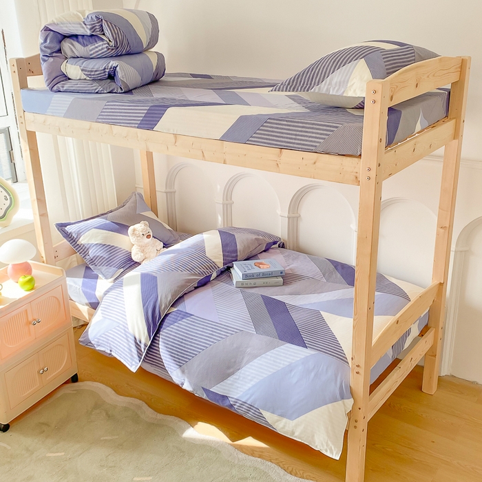 91家纺网 家纺一手货源 找家纺 （总）简冠 开学季2025植物羊绒学生宿舍上下铺学生三件套学生床垫被子被芯大礼包