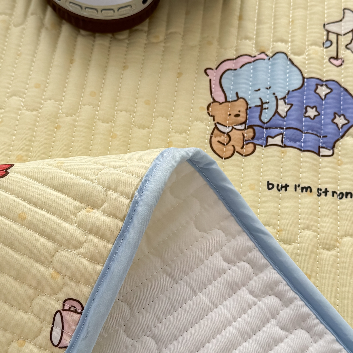 91家纺网 家纺一手货源 找家纺 KA家纺 2026春夏新款小清新全棉纯棉印花床盖三件套-第一波 笨笨象