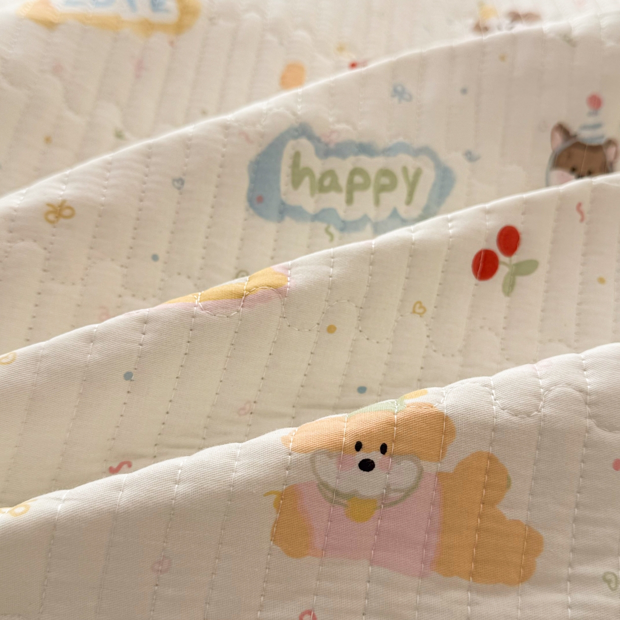 91家纺网 家纺一手货源 找家纺 KA家纺 2026春夏新款小清新全棉纯棉印花床盖三件套-第一波 春日萌宠