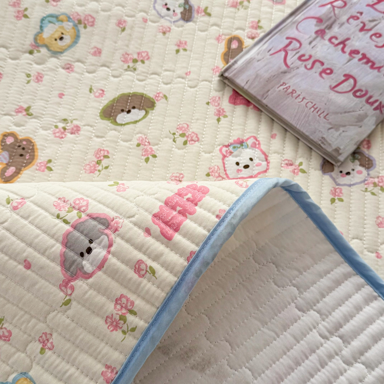 91家纺网 家纺一手货源 找家纺 KA家纺 2026春夏新款小清新全棉纯棉印花床盖三件套-第一波 萌宠伙伴