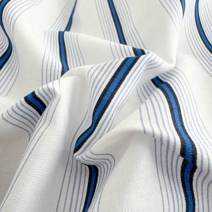 91家纺网 家纺一手货源 找家纺 合欢（原天一阁） 2026新款100%全棉纯棉13372简约时尚四件套 条纹蓝