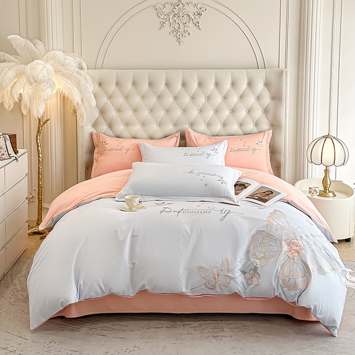 91家纺网 家纺一手货源 找家纺 （总）合欢（原天一阁） 2026新款100%纯棉全棉长绒棉刺绣绣花高端礼盒装四件套