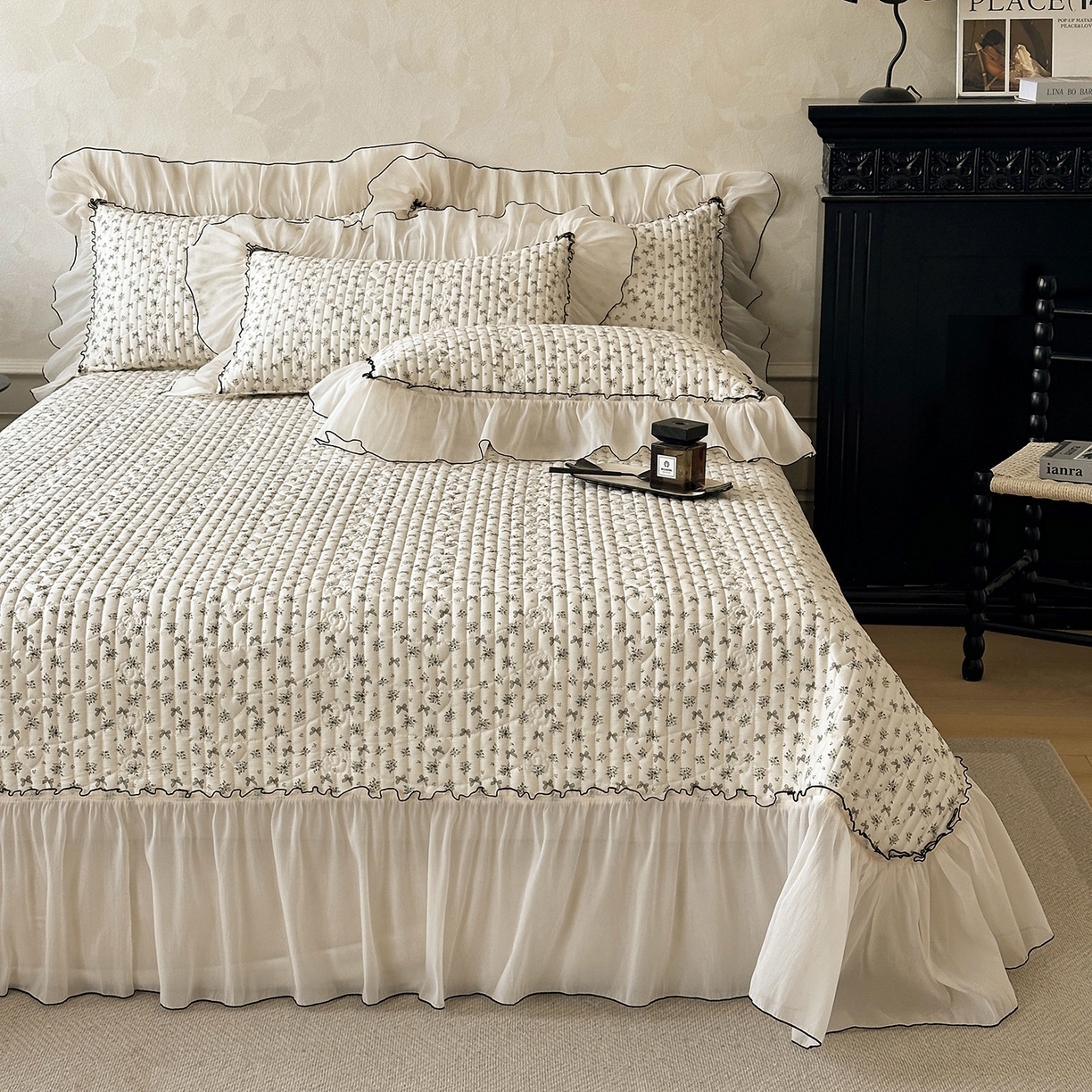 91家纺网 家纺一手货源 找家纺 宜凡家纺 2026新款全棉法式碎花床盖三件套（所有三件套价格不得低于供货价+45元出售） 流莹