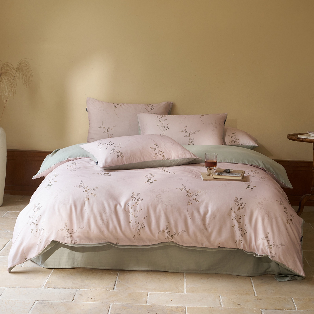 91家纺网 家纺一手货源 找家纺 （总）久典家居 2026新款A类全棉纯棉数码印花天丝棉双层纱四件套