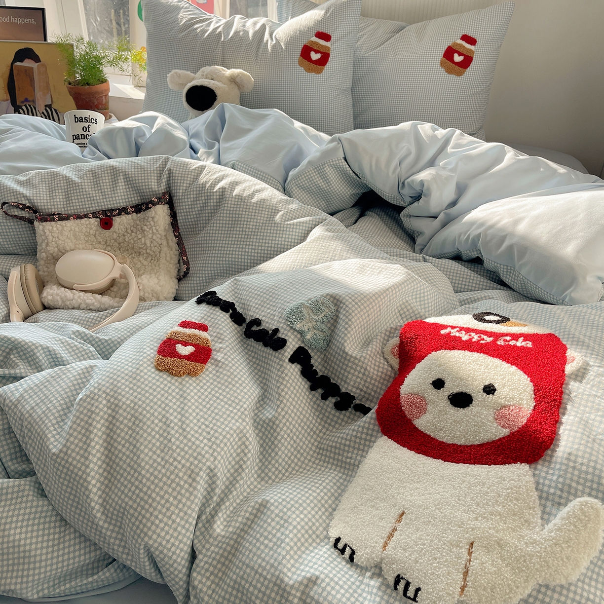 91家纺网 家纺一手货源 找家纺 （总）初夏家纺 2026 毛巾绣四件套A类仿棉105g 卡通可爱【提供买家秀】