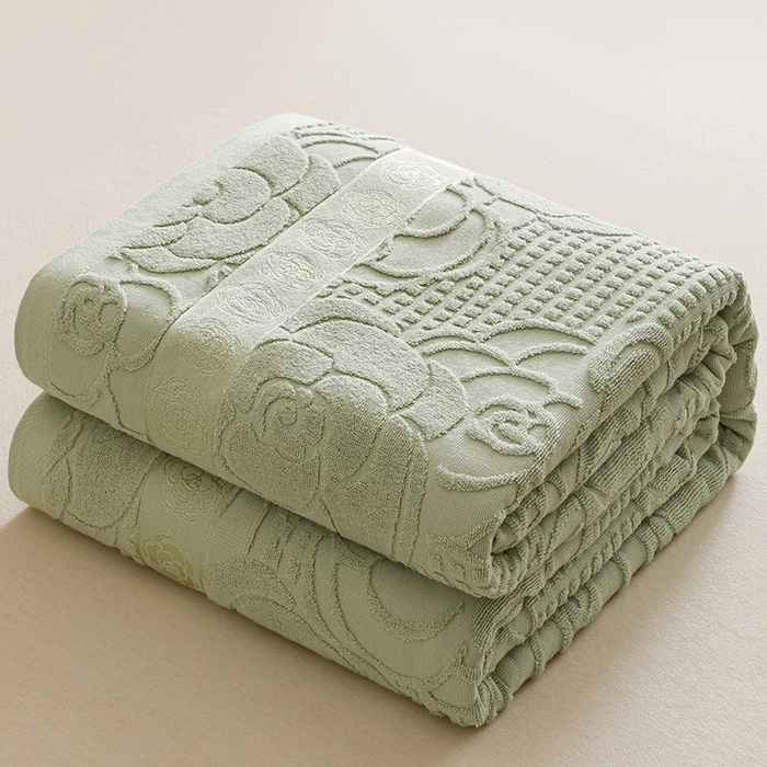 悦然毛巾被 2026春夏新款全棉老式毛巾被夏凉被夏被 山茶旧梦灰青