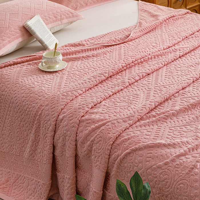 91家纺网 家纺一手货源 找家纺 悦然毛巾被 2026春夏新款全棉老式毛巾被夏凉被夏被 菱纹豆纱