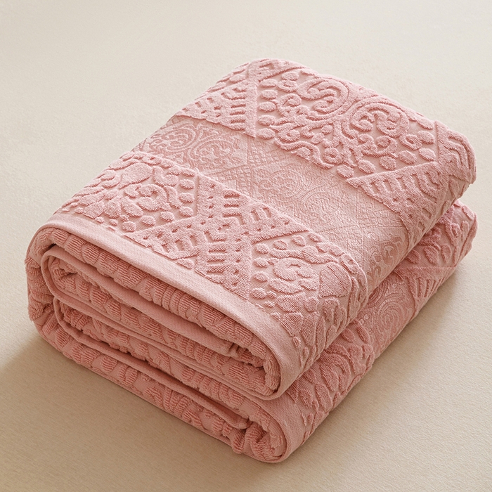 91家纺网 家纺一手货源 找家纺 悦然毛巾被 2026春夏新款全棉老式毛巾被夏凉被夏被 菱纹豆纱