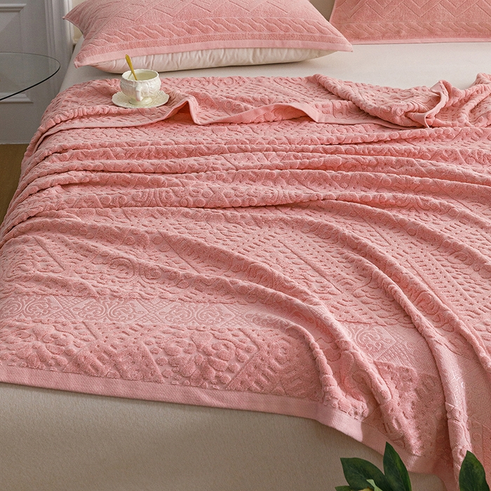 91家纺网 家纺一手货源 找家纺 悦然毛巾被 2026春夏新款全棉老式毛巾被夏凉被夏被 菱纹豆纱